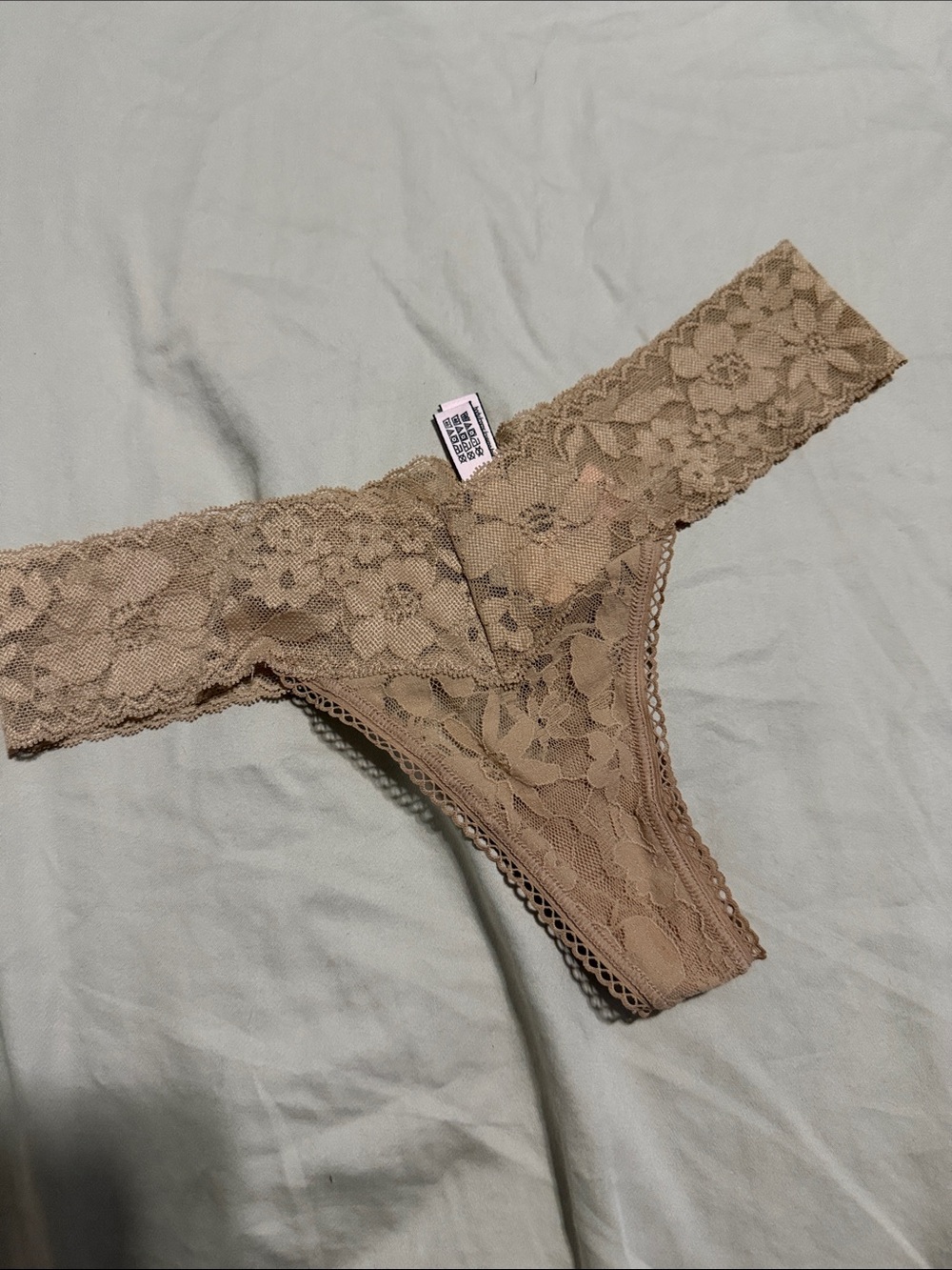 Victoria's Secret Beige Lace Thong Panty